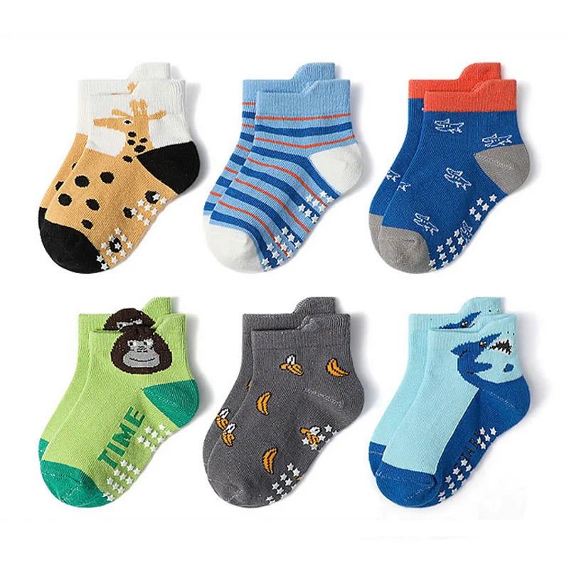 Lot de 6 paires de chaussettes antidérapantes